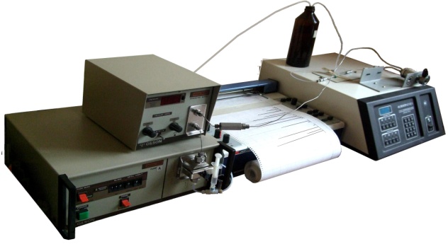 Система высокоэффективной жидкостной хроматографии (насос GILSON, флоуриметрический детектор «Флюорат-02-1»